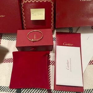 Cartier Yellow Gold Juste un Clou size 15 with diamonds.